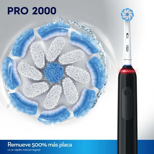 Cepillo de Dientes Eléctrico Oral-B Pro 2000 + Repuesto CrossAction 2  Unidades 1 Kit