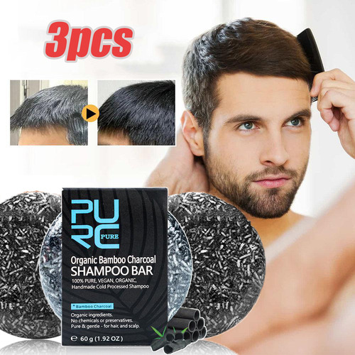 Champús Oscurecedores De Carbón Para Cabello Gris, 3 Piezas