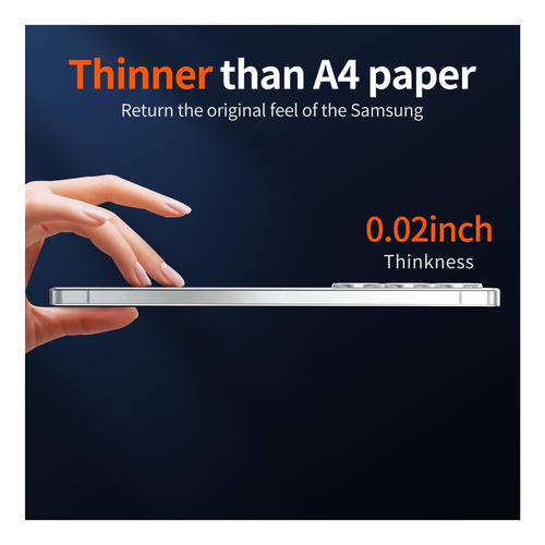 Purlucto Slim Para Samsung Galaxy S25 Ultra Case, Paper-fin Clear Esmerilado.