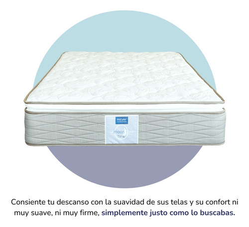 Colchón Matrimonial Restonic Terra Mooncare Más 2 Almohadas Restonic, Colchón Firmeza Media