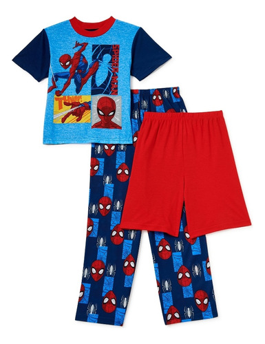Pijama Spiderman Hombre Araña 3 Piezas Original Talla 6 Y 8