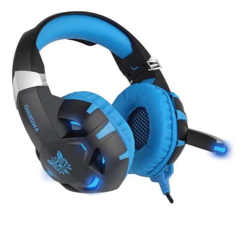 Audífonos gamer Onikuma K2 black y blue