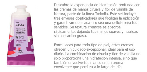 Kit 2 Cremas Ciruela Y Flor De Vainilla Acerola E Hib Natura Ciruela Flor De Vainilla Acerola E Hibisco