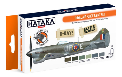 Modelismo Set De 6 Pinturas Hataka Royay Air Wwii 1/48 1/72