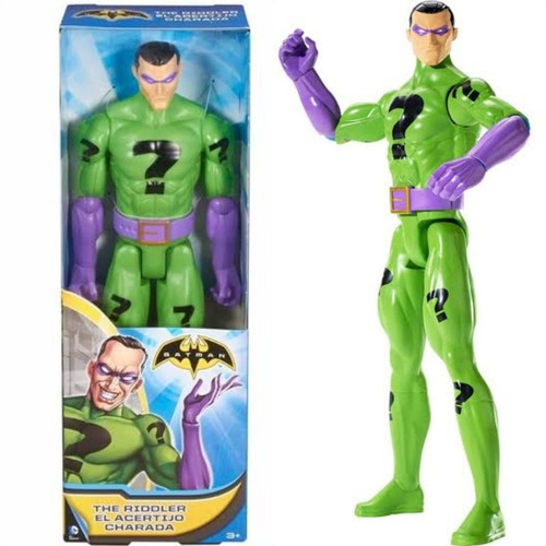 Boneco Charada/the Riddler Liga Da Justiça Mattel 30cm. (Usado)