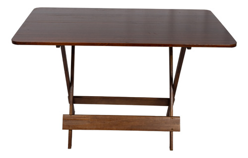 Mesa Tampo Madeira Retangular Dobravel C/ 4 Cadeiras 120x70