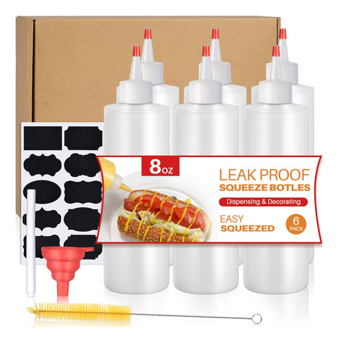 Squeeze Bottles, Juego De Botellas Exprimibles De Plástico P