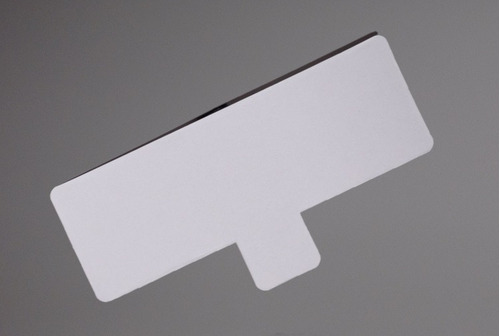 Imagen 1 de 1 de Base Rectangular Plastificado Ppm Blanco Mate Con Pestaña (x 100 U.) - Bauletto