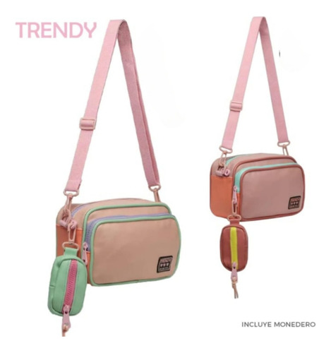 Morral Bandolera Ecocuero Trendy Mujer Ultraliviano