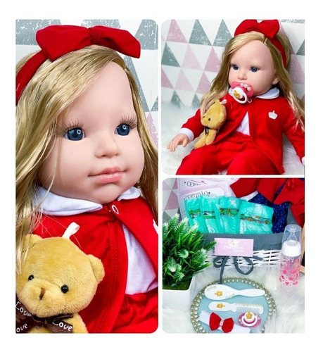 Boneca Bebê Reborn Boneca Realista Com Acessórios
