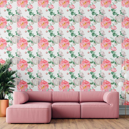 Papel De Parede Adesivo Lisianthus N09046 Rolo 0,58x3m