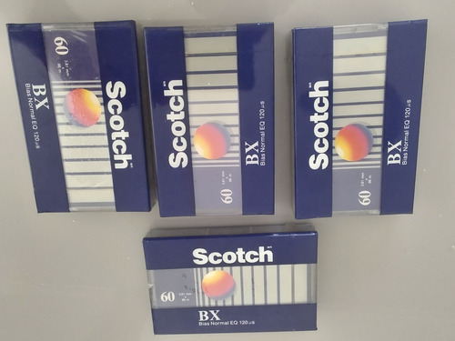 Raro Lote Fita Cassete Scotch 4 Unidades Novas Lacrada!