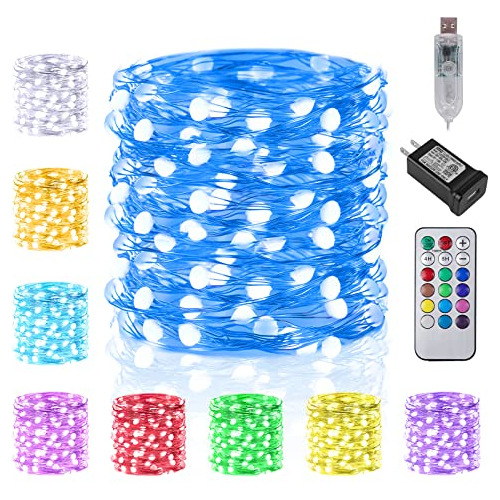 Luces De Hadas Que Cambian De Color, 33 Pies, 100 Led, ...