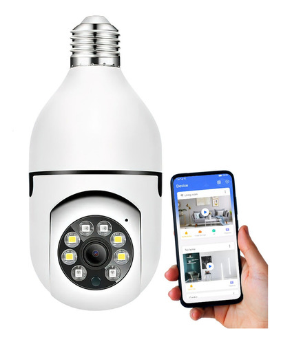 Camera Ip Inteligente Lampada Panoramica Yoosee Wifi Espiã. Cor Branca