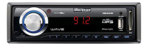 Som automotivo Multilaser Wave P3265 com USB e leitor de cartão SD