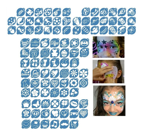 Stencil Maquillaje Artistico 6cm Infantil X 100 Plantillas | MercadoLibre Stencil Maquillaje Artistico 6cm Infantil X 100 Plantillas | MercadoLibre