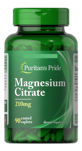 Citrato De Magnesio 210mg 90 Comprimidos / Puritans Pride 