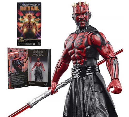 Figura De Acción Star Wars The Black Series Darth Maul +3