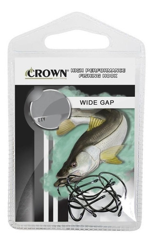 Anzol Crown Wide Gap Black C/10 - Anzol Nº 6