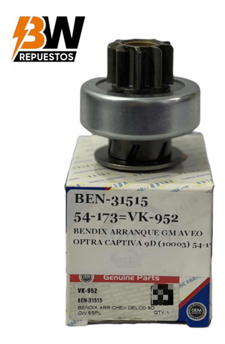 Bendix Arranque Para Aveo,optra Y Captiva 9d Vk-952