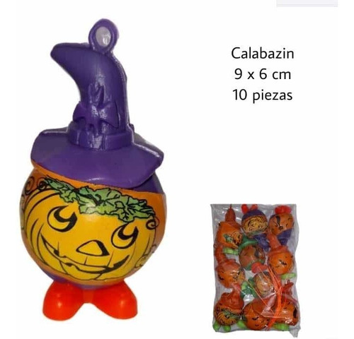 10 Piezas Chiclera Calabaza Para Sus Fiestas De Halloween