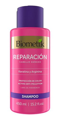 Biometik Keratina Y Argan Shampoo Reparacion 450 Ml