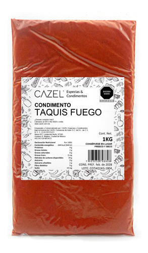 Taquis Fuego Polvo Sazonador  1kg