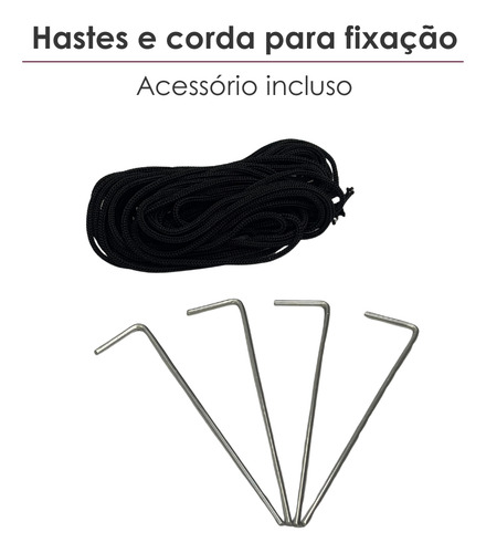 Barraca De Camping 2x2m Para 4 Pessoas Com Cobertura