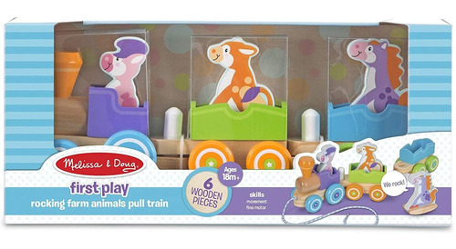 Melissa  Doug First Play - Tren De Madera De Mecedora De An