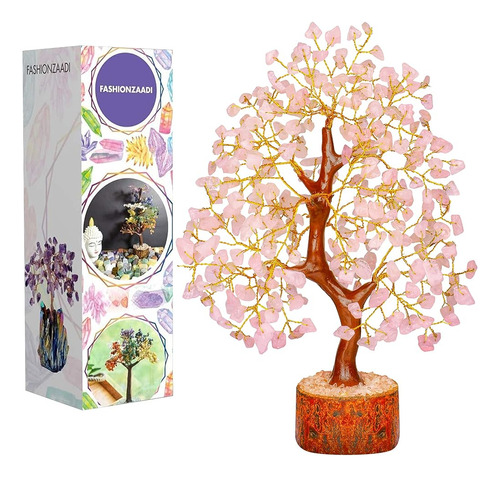 Árbol Feng Shui, Cristales De Cuarzo Rosa - Decoración De La