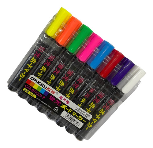 Marcador Pizarra Led Fluo 8 Colores 4mm