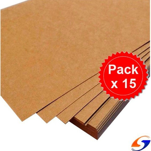 Cartulina Kraft 120gr. 50x70cm. Pack X15 Serviciopapelero