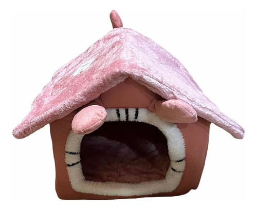 Casa Cama Para Perros Y Gatos Color Rosa Claro