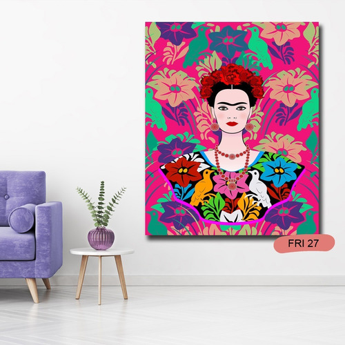 Imagen 3 de 10 de Cuadros Frida Kalho 50x70 Varios Tamaños Diseños Tela