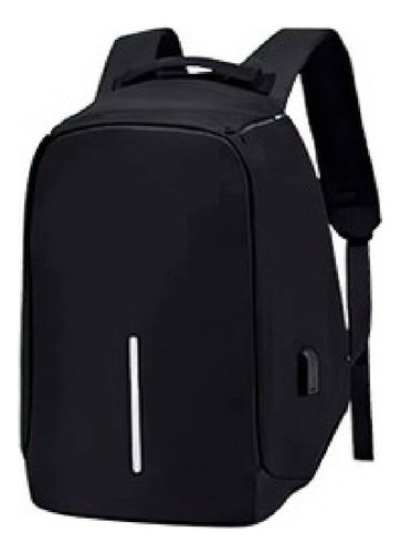 Mochila urbana/oficina/estudio Waggs Maw color negro diseño lisa