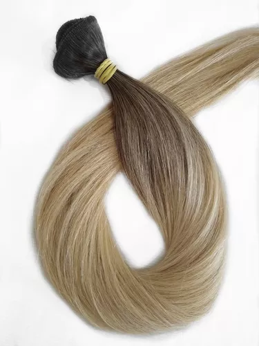 Cabelo Humano Loiro Claro Fita Adesiva 50g 70cm Mega Hair