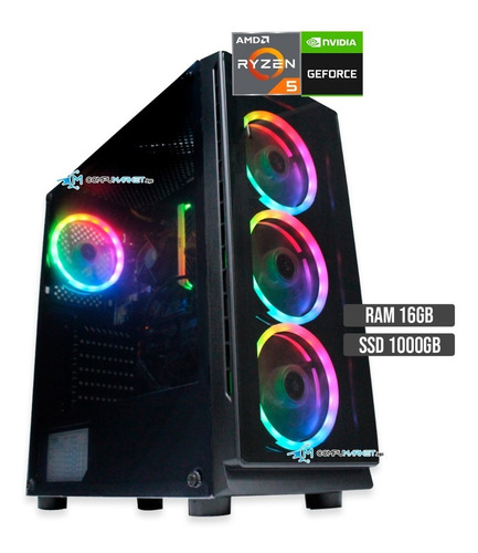 Torre Gamer Amd Ryzen 5 3600 Ssd 1tb Ram 16gb Nvidia 1030