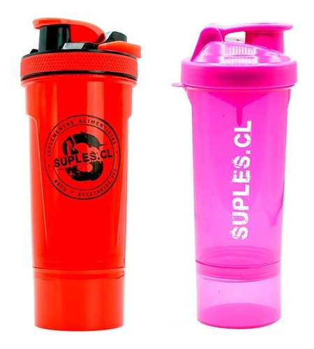 Shaker Rojo2x1  700ml + Rosado 400ml 