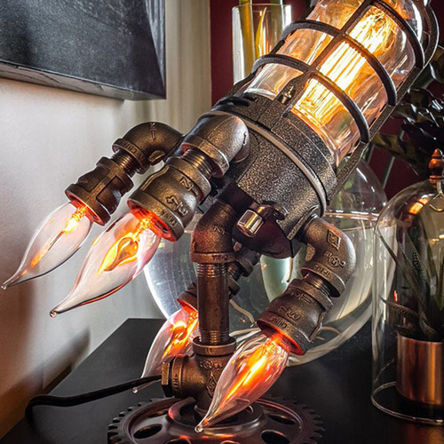 Steampunk Et Lamp Night Light Presente Retrô De Decoração