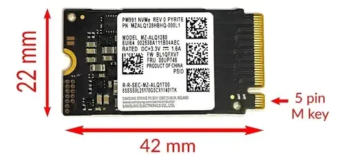 Ssd Samsung Pm991 128gb M.2 Nvme Velocidade Profissional