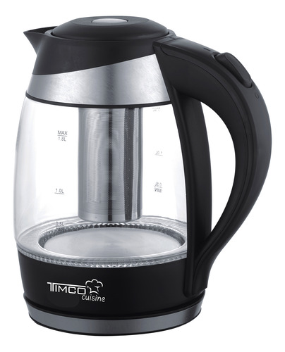 Tetera Electrica Con Infusor Removible Jarra Electrica Timco Negro