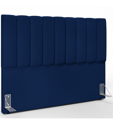 Cabeceira Cama Box Casal Queen 160 Cm Dália Facto Azul Marinho Cor Azul-marinho