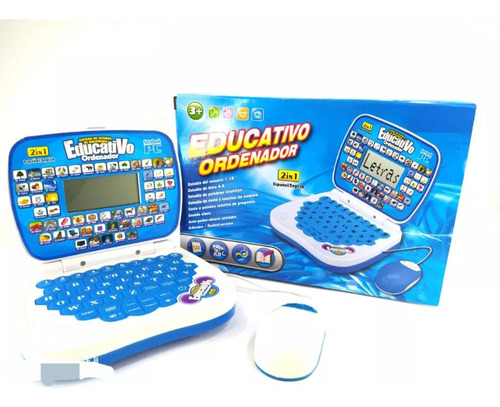 Computador Didáctico Mini Laptop Ingles-español ( Azul )