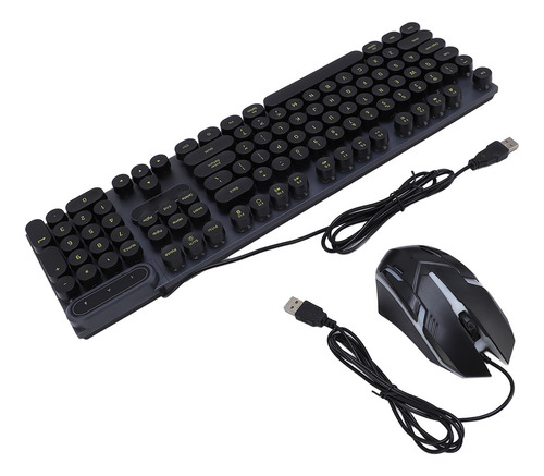 Combo De Teclado Y Ratón Con Cable Retroiluminado Y Máquina