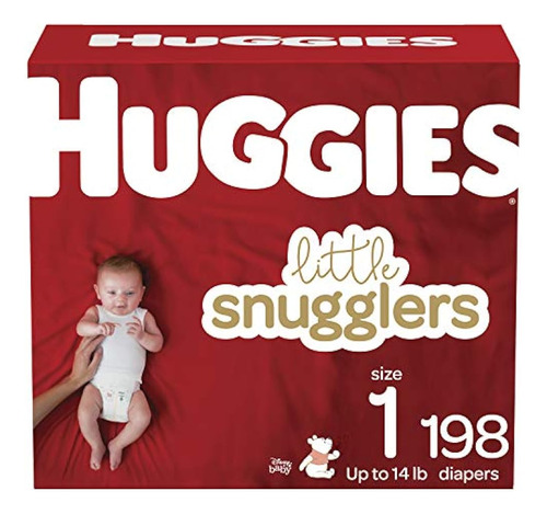 Pañales Para Bebé Tamaño 1, 198 Qt, Huggies Little Snugglers