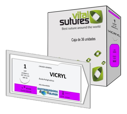 Hilo De Sutura Vicryl 1 (calibre #1)