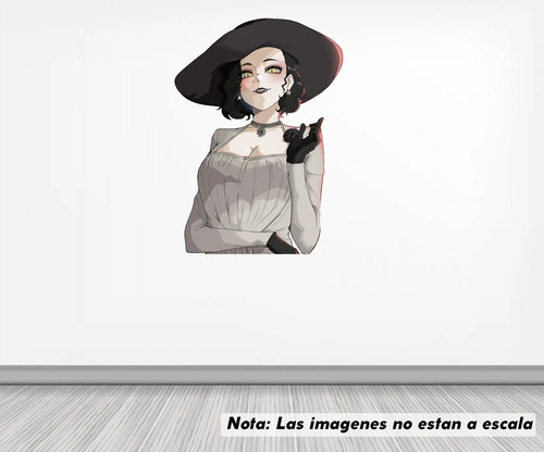 Vinil Sticker Pared 35cm Lado Lady Dimitrescu Modld0063