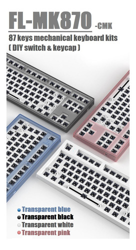 Mk870 87 Teclas Mecânicas Teclado Completo Preto 364,3 Mm