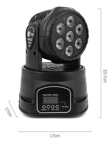 Cabeza Móvil Robot 7 Led Dmx Fiesta Disco
