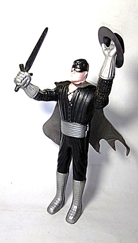 Boneco Retrô The Masked Man Zorro Plástico Bolha Soprado